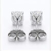Rhodium Plated Moissanite Stud Earrings for Wedding Wear