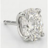 Rhodium Plated Moissanite Stud Earrings for Wedding Wear