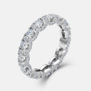 Rhodium Silver Moissanite Tension Ring Unisex Bridal Style Rhodium Silver Moissanite Tension Ring Unisex Bridal Style
