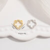 Sterling Silver Gold Plated Clover Zircon Charm Connector