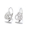 Sterling Silver Hook Earrings Zircon Claw Setting Classic
