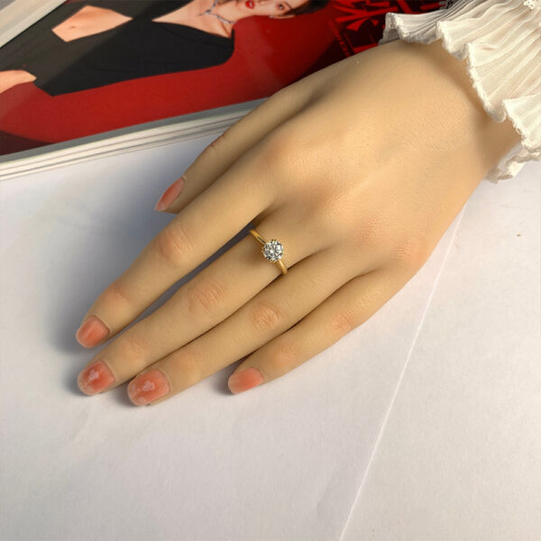 Trendy Lab Grown Diamond Gold Tone Ring for Women IGI