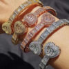 Unisex Geometric Zircon Silver Cuff Bracelet Jewelry